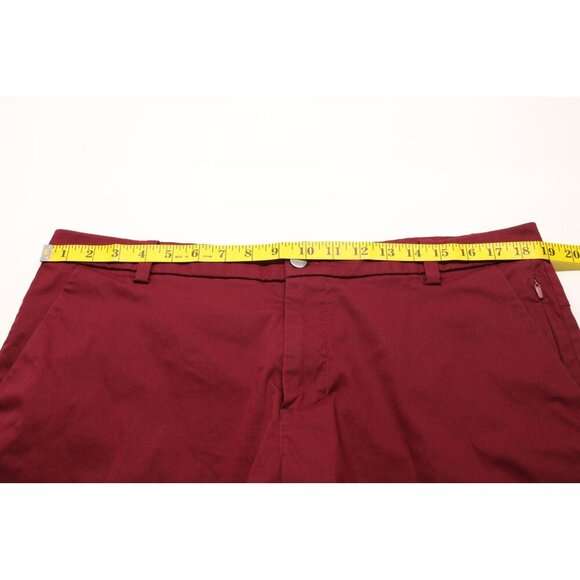 Lululemon Men's Commission Short Slim Chino 9" Oxblood Red Sz 36 - Picture 4 of 9